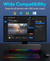 Kunodi USB Computer Speakers for Desktop Monitor, PC Speakers with Stereo Sound, Colorful Light Modes, Plug & Play, USB