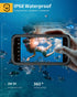 Lanhiem Rugged Case for Samsung Galaxy A35 5G, IP68 Waterproof, Dustproof, Built-in Screen Protector, Black/Clear
