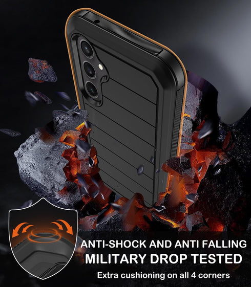 Samsung Galaxy S23 FE Case with Belt Clip Holster & Kickstand, Built-in Screen Protector, Heavy Duty Shockproof
