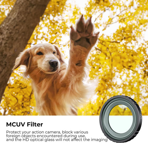 K&F Concept GO 3S UV CPL ND Filters Kit, 3 Pack Compatible with Insta360 GO 3S, Multi-Layer Coated