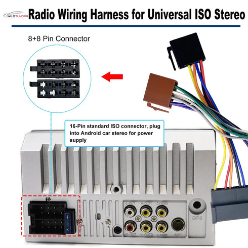 16Pin 1985-2004, 8Pin+8Pin 1986-1995 1986-2002 Aftermarket Stereo Wiring Harness for Ford Android Car Stereo Harness