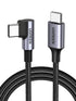 UGREEN 10FT Right Angle USB C Cable, 60W Type C for iPhone 15, MacBook Pro/Air, iPad Pro 2022, Galaxy S24/S23/S22,