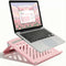 KYQEE Cute Pink Laptop Stand for Desk - Adjustable Foldable Laptop Riser, Fun