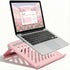 KYQEE Cute Pink Laptop Stand for Desk - Adjustable Foldable Laptop Riser, Fun