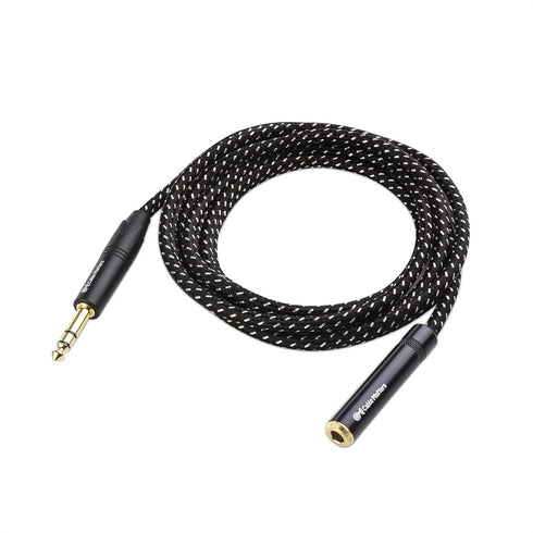 Cable Matters 6 ft Braided 1/4 Inch Extension Cable (1/4 TRS to 1/4 Inch Male to Female)