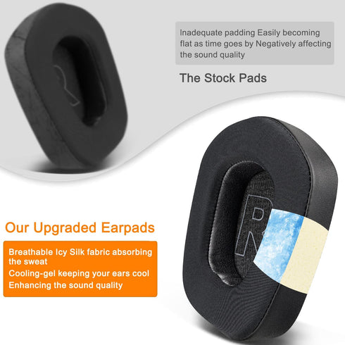 SOULWIT Professional Earpads Replacement for Logitech G733 G535 G335, Cushions with Comfort Noise Isolation Foam - Black