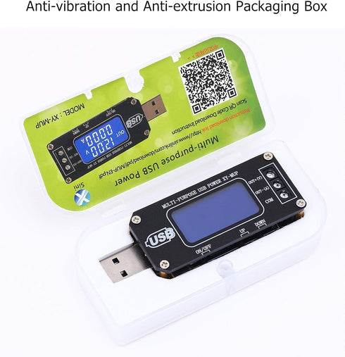 PEMENOL DC-DC CNC USB Step Up/Down Power Supply Regulator Module - Adjustable Voltage Converter with Display