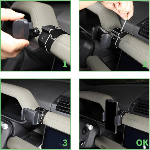 PIUGILH Car Phone Holder for Land Rover Defender 90 110 130 2020-2023, Center Console Dash Board Phone Mount