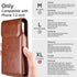 Miimall Phone Belt Holster Case for Galaxy S24 Ultra, S23 Ultra, S22 Ultra 5G, Google Pixel 8 Pro - Coffee-X-Large