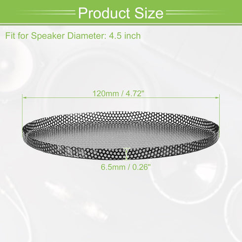 ACROPIX Universal 4.5 Inch Speaker Grills Mesh for Audio Subwoofer, 120x6.5mm Grille without Frame, Black - 2 Pack