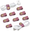 Cord Organizer, Cable Management USB Holder, Earbud Case, Wrap Headset Winder, Phone Earphone Clips Ties (Rose Red)