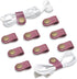Cord Organizer, Cable Management USB Holder, Earbud Case, Wrap Headset Winder, Phone Earphone Clips Ties (Rose Red)