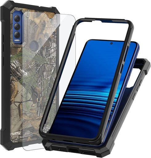 Ailiber AT&T Motivate Max Phone Case (U668AA), Cricket Ovation 3 Case with Screen Protector, Shockproof Corners TPU