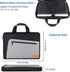 Durable Shockproof Laptop Sleeve, Water Resistant 15.6 Inch Carrying Bag for HP, Dell, Acer, Asus, Lenovo, Black/Grey