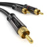 KabelDirekt RCA/Phono Y Cable, 3ft Short, 1 to 2 RCA/Phono, Stereo Audio Cable, Black