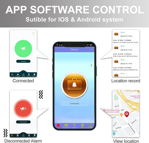Trackable Wallet for Men, Anti-Lost Wallet with GPS Position Locator and Bluetooth Tracker