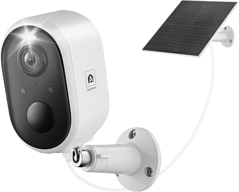 Aurumbach Solar Security Camera Outdoor Wireless, 2K Color Night Vision, Battery Powered PIR