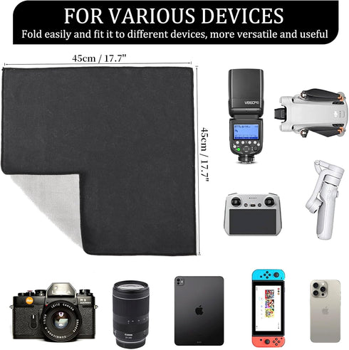 2 Pack 17.7''*17.7 Camera Protective Wrap, Lens Protector, Magic Self-Adhesive Cloth for DSLR/Camera