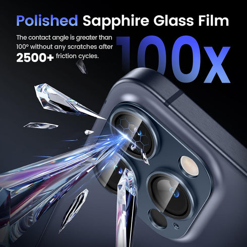 Tensea Camera Lens Protector for iPhone 15 Pro/Pro Max, Metal Aluminum Alloy & Tempered Glass, Case Friendly 2023.