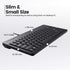 Perixx PERIBOARD-409H Wired USB Mini Keyboard with 2 USB Hubs, Black