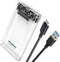 SSD HDD Hard Drive Enclosure - 2.5" SATA III USB 3.0 Caddy Case, External Reader with Fast Data Transfer, Tool-Free