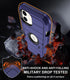 iPhone 12 & 12 Pro Case - Heavy Duty Rugged Cover with Belt Clip, Built-in Screen Protector, Kickstand (Deep Blue)