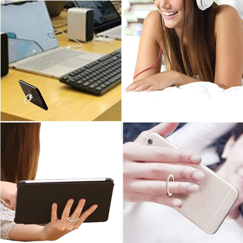 Transparent Clear Phone Holder Ring Grips, Finger Ring Stand for iPhone and Samsung Galaxy Cases
