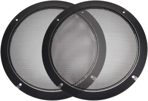 uxcell 8 Inch Speaker Grill Cover, 225mm Mesh Decorative Circle Subwoofer Guard Protector, Black 2pcs
