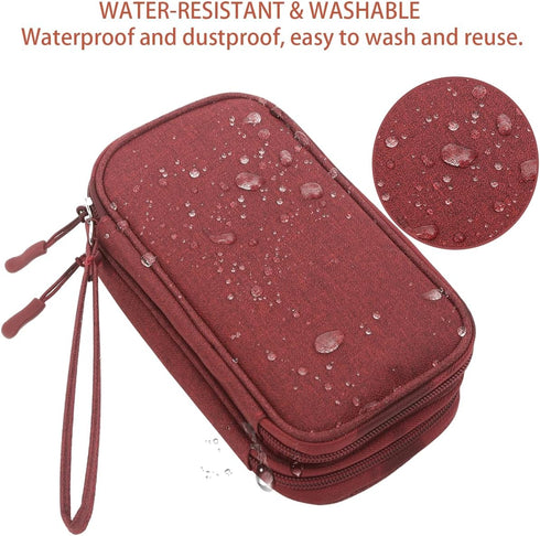 Electronic Cord Organizer Travel Case - Waterproof Pouch for Cable, Cord, USB, Charger, Phone, Power Bank