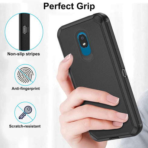 Asuwish Phone Case for LG Aristo 4/Astro 4+ Plus with Screen Protector, Hybrid Shockproof Protective Cover