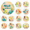 Baby Monthly Milestone Cards Sign - 13Pcs Double Sided Dinosaur Milestone Cards,