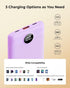 WeeFancy 10000mAh, 20W Pack, 17/16/15/14, Small Portable Charger Mini Power Bank with LED Display, Fast Charging USB-C