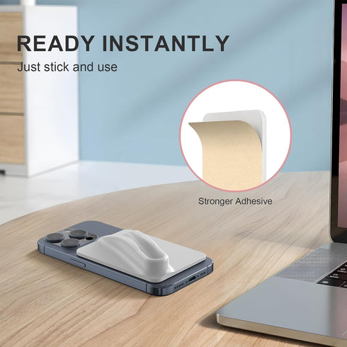 DOB SECHS Silicone Lip Holder for Cell Phone, Stick On Holder for iPhone and Android Phones, Grey