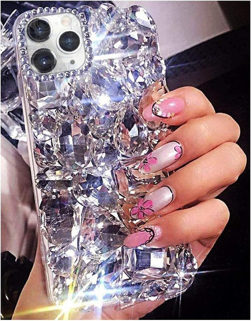 Bonitec iPhone 11 Pro Max Case - 3D Glitter Sparkle Bling Case for Women with Luxury Shiny Crystal Rhinestone