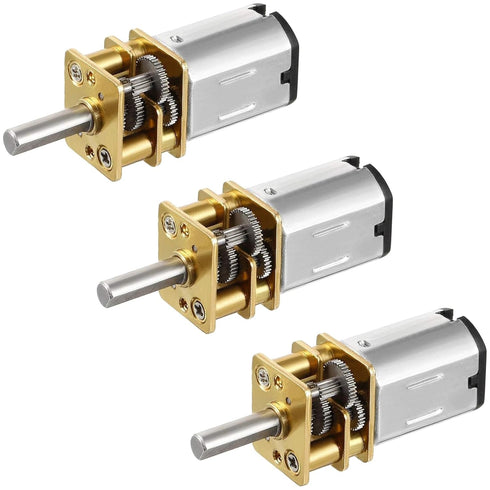 DWEII 3PCS 6V 100RPM GA12-N20 3mm Micro DC Gear Motor with All-Metal Gear Box Motor Shaft High Torque Gear Motor