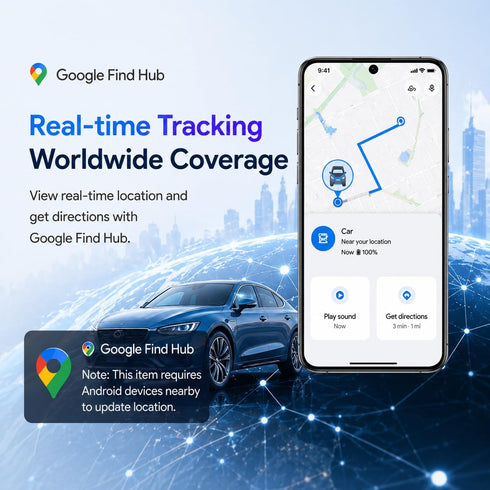 JNLIK GPS Tracker for Vehicles,Magnetic Waterproof Car Tracker, No Monthly fees, Mini Portable GPS Tracker for Cars