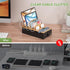 Pezin & Hulin 6 Cord Organizer Box, Surge Protector Organizer, Device Charger Station for Phones & Tablets, Wood