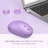 seenda Wireless Noiseless Mouse with USB Receiver for PC, Tablet, Laptop - Portable Cordless Mouse in Purple