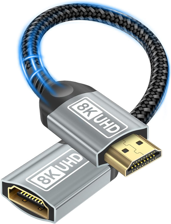 HDMI Extension Adapter, 8K HDMI Extender Male to Female Cable Adapter 18Gbps