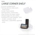 9" Small Corner Shelf Mount, Adhesive & Screw in, for Speakers, Cameras, Baby Monitors, Plants, Books Electronics