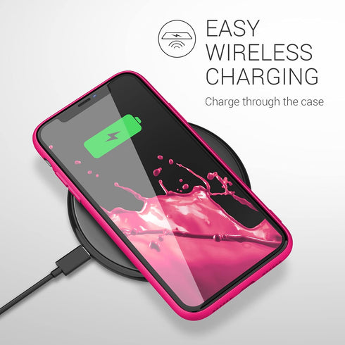 kwmobile Soft Slim Protective TPU Case for Apple iPhone 11 - Neon Pink