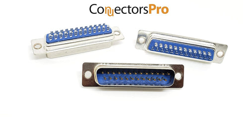 6 Sets Solder Cup DB25 Male + Plastic Hoods - 25 Pins D-Sub Connector & Hood Set, 12-Pack (6 DB25 Males + 6 Hoods)
