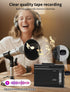 Cassette MP3 Cassette Radio,Cassette Recorder,USB-C/2AA Microphone,3.5mm to Player via SD Card Converter with AM FM