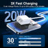 Phone Charger Fast Charging, 20W USB C Wall Charger with 3Pack 6FT USB C to Lightning Cable for iPhone 14/13/12/11