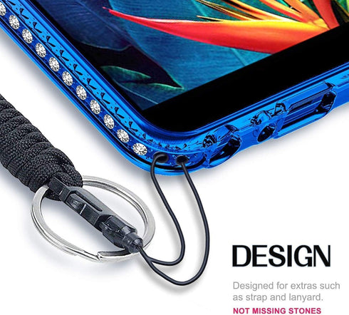 NGB Supremacy iPhone 12/12 Pro Case with Tempered Glass Screen Protector, Liquid Bling Sparkle Glitter Case