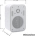 Diinpaul 3.5 inch Outdoor Speakers Wired, Waterproof Wall Mount Speakers, Ideal for Patio, Poolside, Garage, Pair