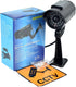 Solar Powered Fake Security Camera with Red LED Light Flashing, Easy to Install for Indoor/Outdoor Use