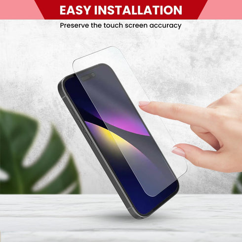 Casper iPhone 15 Pro Max Screen Protector - Military Grade, Full Coverage, HD Clarity, Scratch-Resistant, Washable,