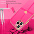 Teageo Cute Love-Heart Luxury Bling Case for iPhone 13 Pro Max, Soft Shockproof Bumper, Hot Pink, Raised Camera