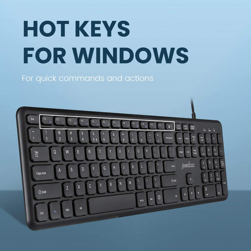 Perixx PERIBOARD-210C Wired Full-Size USB C Keyboard with Quiet Scissor Keys - Compatible with Mac, Windows, Tablets